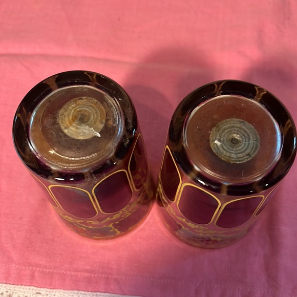 Anthropologie Candle Votives Victorian Set of 2 French Glassware - Picture 4 of 4